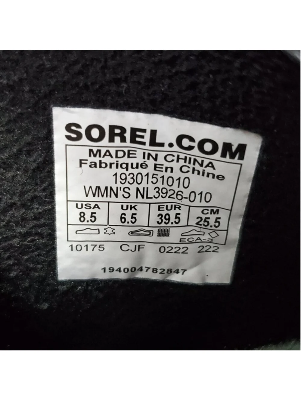 SOREL Joan Of Arctic Next Lite Shearling Snow Boots Black 8.5 Leather Winter